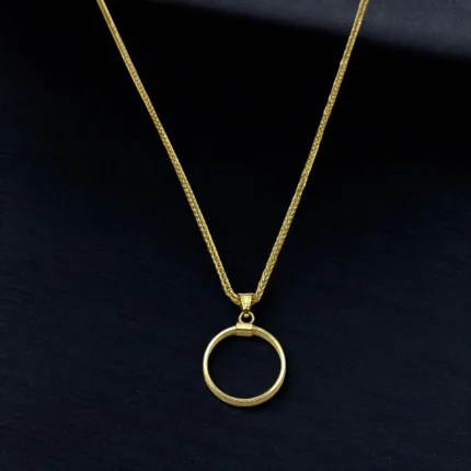 Chaîne Élégante avec Pendentif Rond