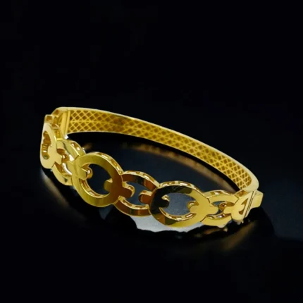 Bracelet Rigide Chaîne Cercle en Or 18K