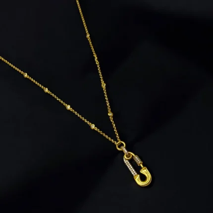 Chaîne Pendentif Moderne en Or 18K