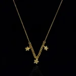 Chaîne Pendentif Étoiles en Or 18K
