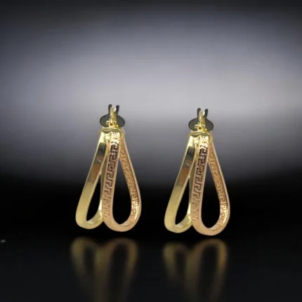 Boucles d'Oreilles Torsadées Ovale Or 18K