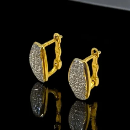 Boucles d'Oreilles Modernes en Or 18K