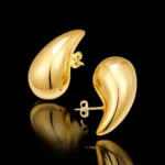 Boucles d'Oreilles Goutte d'Eau en Or 18K