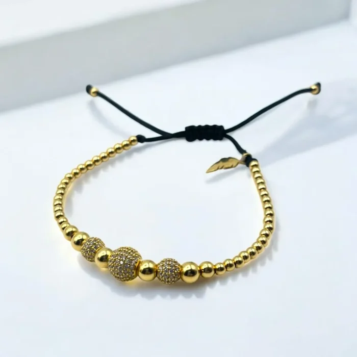 Bracelet Boule Tendance en Or Jaune