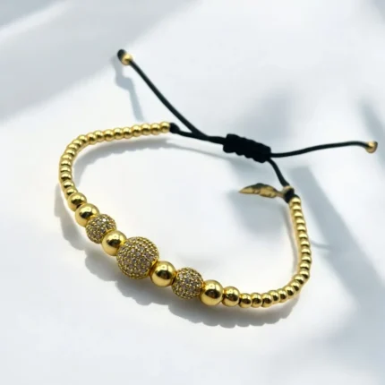 Bracelet Boule Tendance en Or Jaune