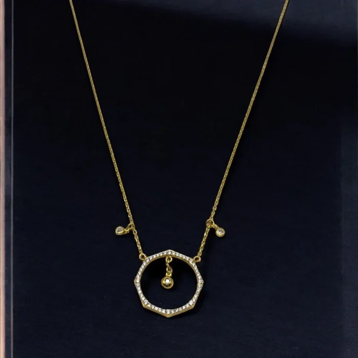 Chaîne Pendentif Contemporaine en Or 18K