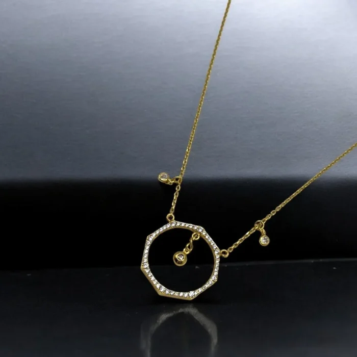 Chaîne Pendentif Contemporaine en Or 18K