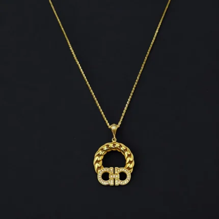 Chaîne Pendentif Moderne en Or 18K