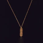 Chaîne Pendentif Moderne en Or Rose 18K