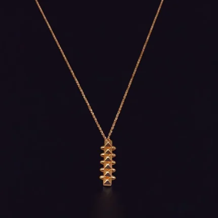 Chaîne Pendentif Moderne en Or Rose 18K