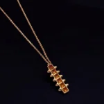 Chaîne Pendentif Moderne en Or Rose 18K