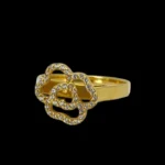 Élégante Bague Florale en Or 18K