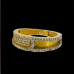 Moderne Bague en Or Jaune 18K