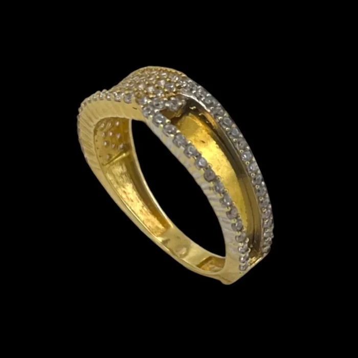 Moderne Bague en Or Jaune 18K